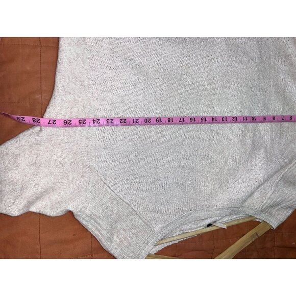 Free People Beige Knit Sweater Womens Loose Fit Pullover Size Large - Picture 6 of 10